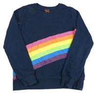 Tmavomodrá mikina s dúhou Tchibo