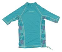 Světlemodré UV tričko se vzorovanými prvky Tribord