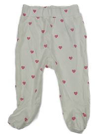 Bílo-růžové polodupky so srdiečkami