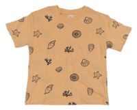 Lososové tričko s mušlemi H&M