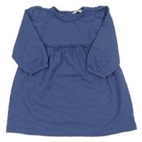 Šedomodré prešívané teplákové šaty Primark
