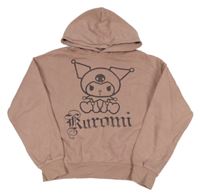 Staroružová crop mikina s Kuromi a kapucňou H&M