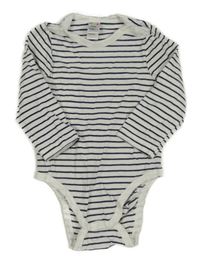 Bílo-tmavomodré pruhované body