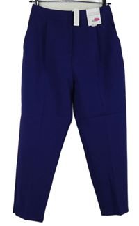Nové - Dámské modrofialové tapered kalhoty s puky Topshop 