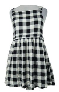Dámska čierno-biela kockovaná šatová tunika Atmosphere
