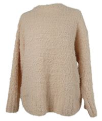 Dámský světlerůžový chlupatý oversized svetr H&M