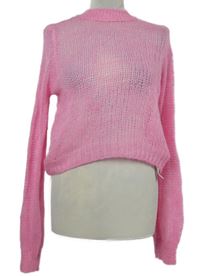 Nové - Dámský růžový crop svetr Miss Selfridge 