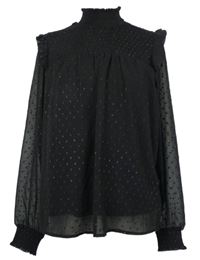 Dámská černá vzorovaná šifonová halenka Reserved 