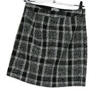 Dámska čierno-biela kockovaná pletená sukňa Papaya