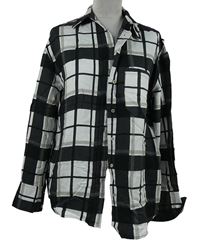 Dámska čierno-bielo-béžová kockovaná blúzka Tally Weijl