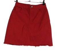 Dámska červená rifľová sukňa Warehouse