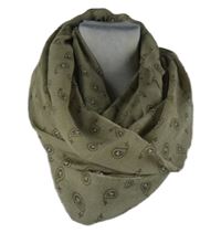 Dámská béžová vzorovaná límcová šála Blue Motion 