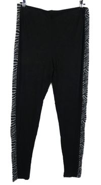 Dámské černo-šedé vzorované legíny George 