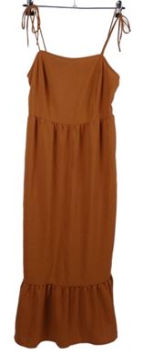 Dámské skořicové midi šaty TU 