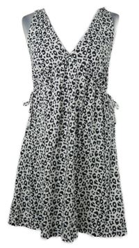 Dámske čierno-biele vzorované bavlnené šaty