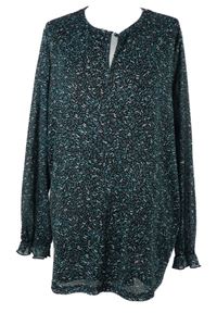 Dámska tmavomodro-modrá vzorovaná tylová tunika Samoon