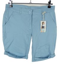 Nové - Dámské světlemodré plátěné kraťasy Up2Fashion