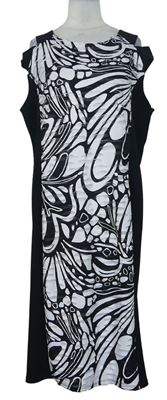 Dámske čierno-biele vzorované midi šaty Franklyman