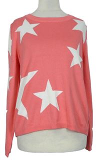 Dámsky ružový hviezdičkovaný sveter M&S