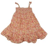 Biele kvetinové žabičkové šaty Primark