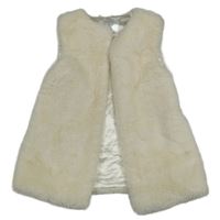 Smetanová kožešinová zateplená vesta Primark