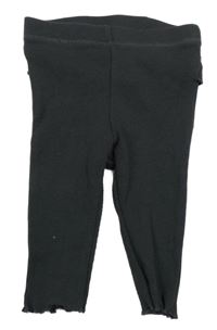 Antracitové rebrované legíny H&M