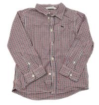 Tmavomodro-červeno-bílá kostkovaná košile H&M