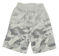 Bílo-šedé army sportovní kraťasy C&A