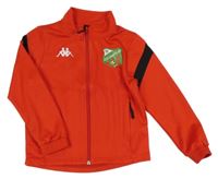 Červeno-čierna športová prepínaci mikina s potlačou Kappa