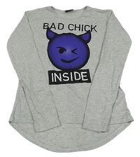 Šedé triko s obrázkem Page one young