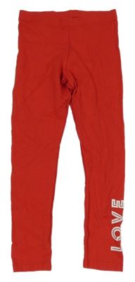 Červené legíny s nápisom lupilu