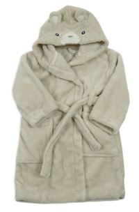 Béžový chlupatý župan se zvířátkem a kapucí John Lewis