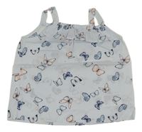 Světlemodrý pruhovaný top s motýlky 