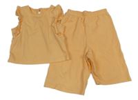 2 set - oranžové kraťasy + oranžový crop top George