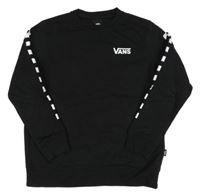 Černá mikina s nápisem na zádech Vans