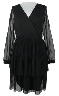 Dámske čierne sieťované šaty Mohito