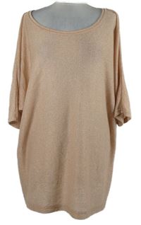 Dámská světlerůžová třpytivá svetrová tunika Next