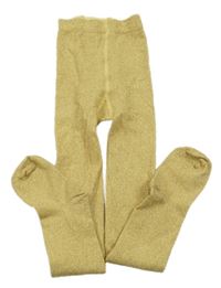 Zlaté trblietavé pančuchy H&M