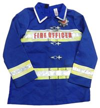 Kostým - Modrý plášť s nápisem - hasič Tu