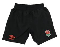Čierne šušťákové kraťasy s růží Umbro