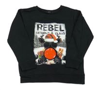 Čierna mikina s nápisom a sobom George