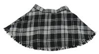 Čierno-biela kockovaná pletená sukňa