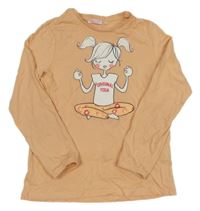 Marhuľové tričko s dívkou