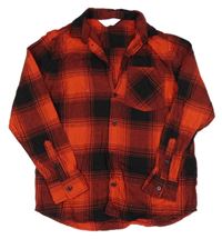 Černo-červená kosktovaná košile H&M