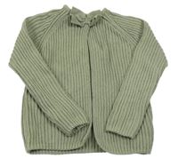 Khaki žebrovaný svetr s mašlí Mamas&Papas