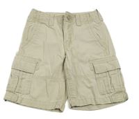 Světlebéžové plátěné cargo kraťasy GAP
