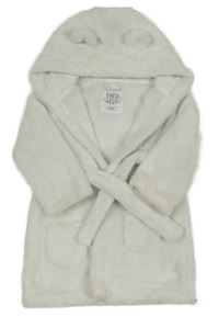 Biely chlpatý župan s kapucňou F&F