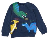 Tmavomodrá mikina s dinosaurami C&A