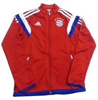 Červená propínací funkční fotbalová mikina FC Bayern Adidas
