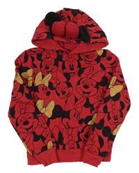Červená mikina s Minnie a kapucňou zn. Disney